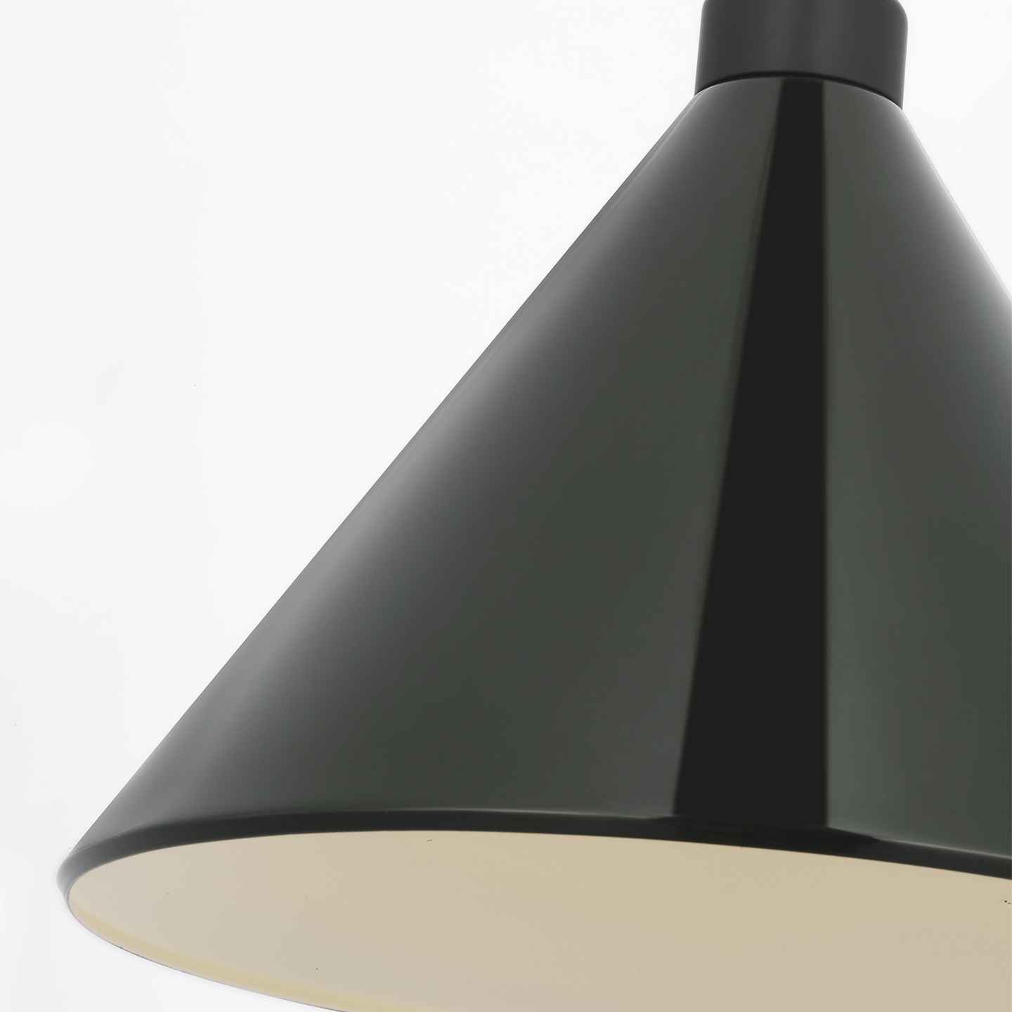 Academy Pendant | Matte Black | 12.5" Green Conical Savannah Shade