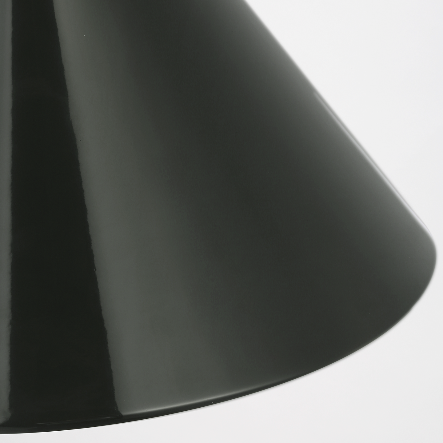 Academy Pendant | Matte Black | 12.5" Green Conical Savannah Shade