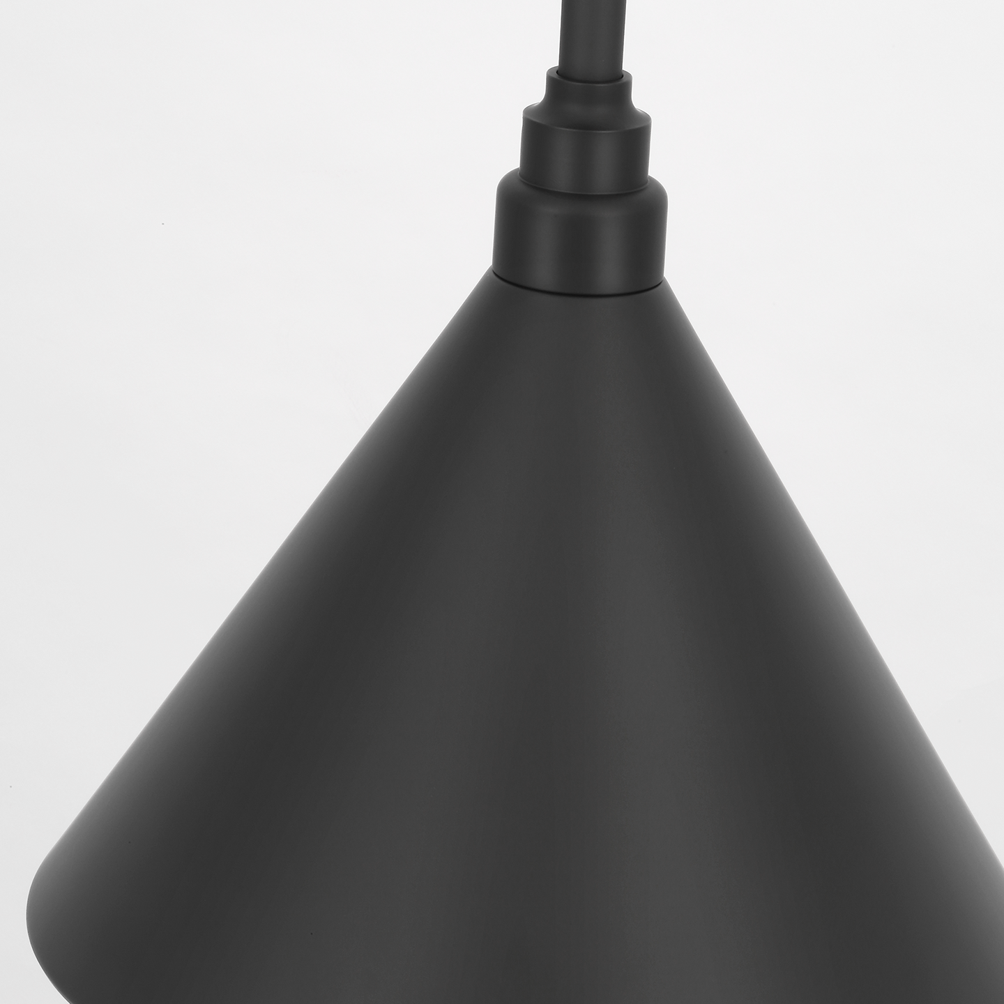 Academy Pendant | Matte Black | 12.5" Conical Savannah Shade