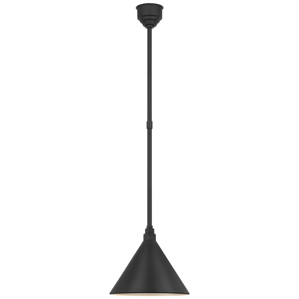 Academy Pendant | Matte Black | 12.5" Conical Savannah Shade