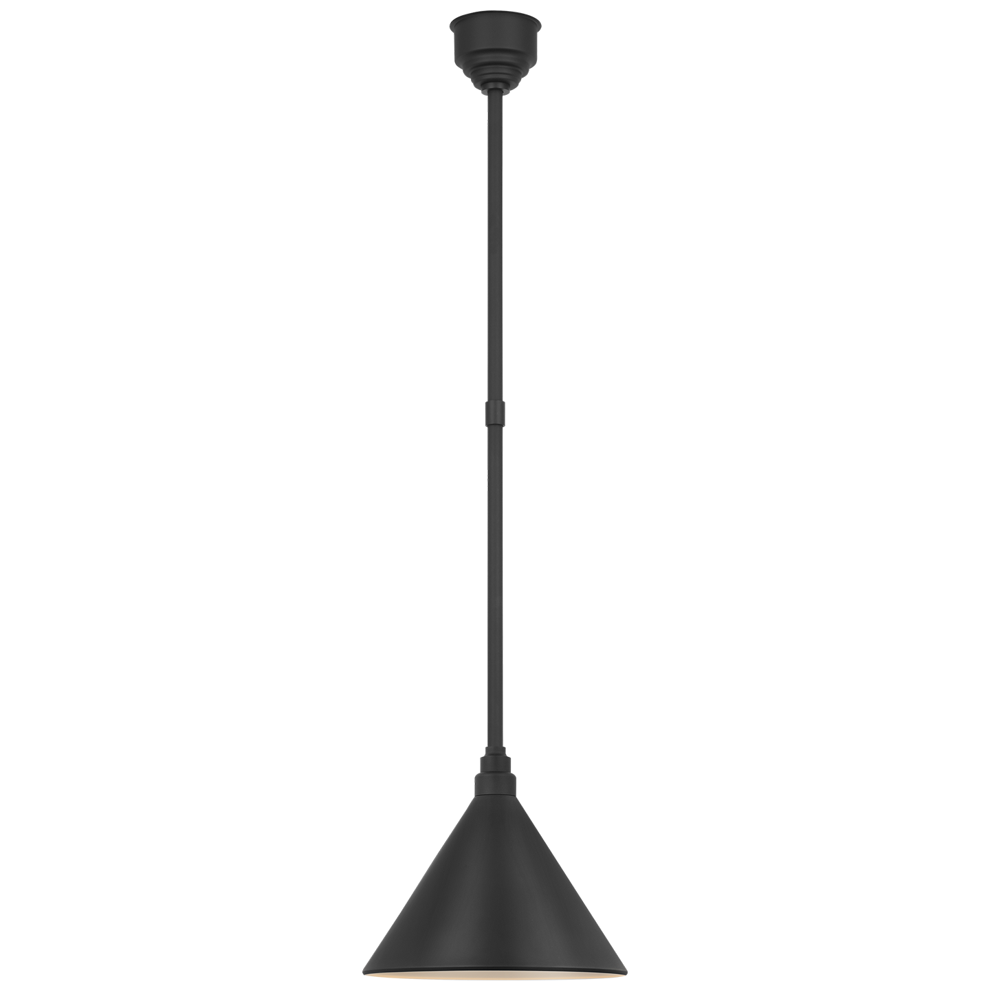 Academy Pendant | Matte Black | 12.5" Conical Savannah Shade
