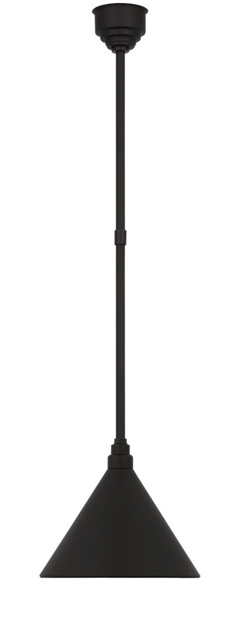 Academy Pendant | Matte Black | 12.5" Conical Savannah Shade