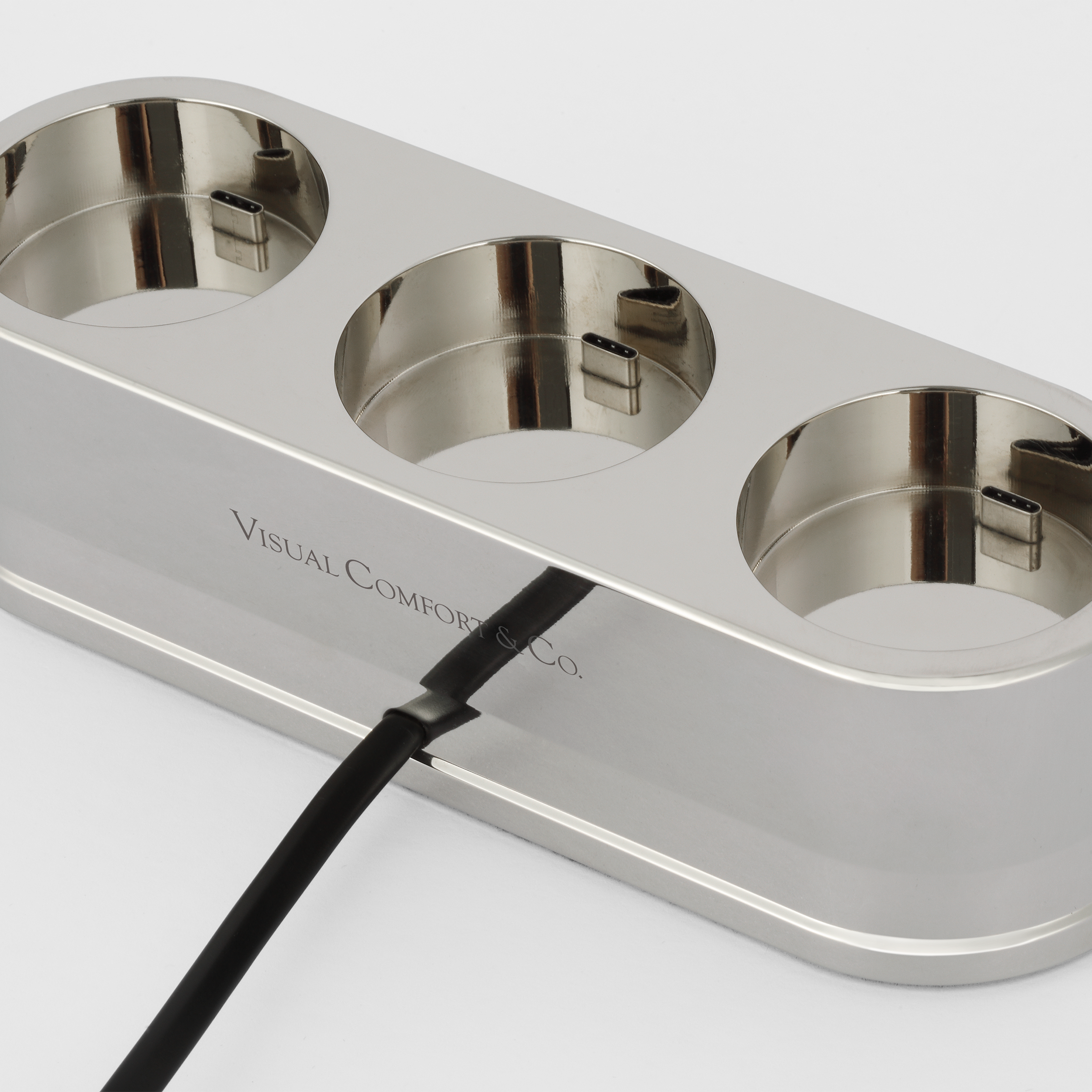 Triple R45 Universal Charging Station | Nickel