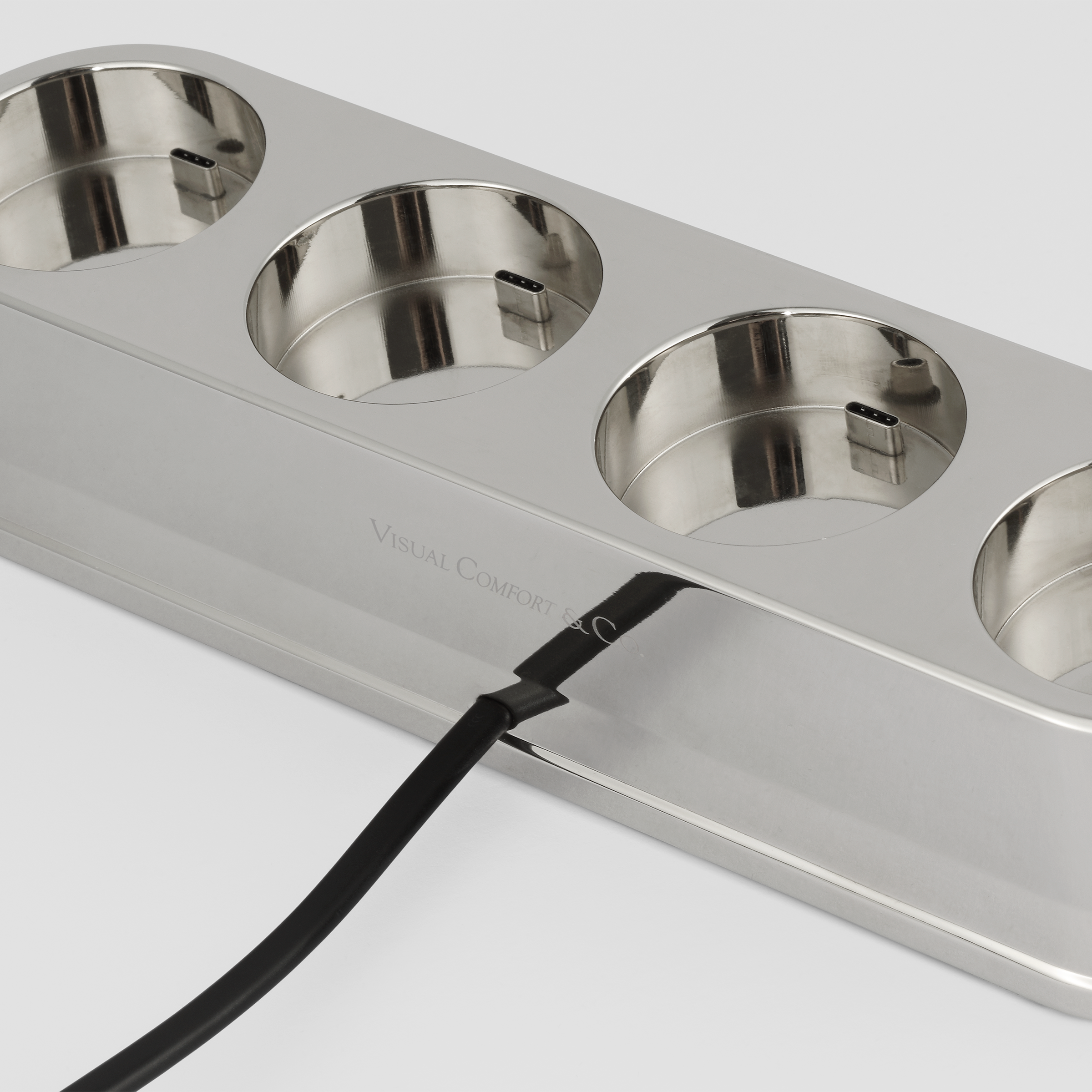 Quad R45 Universal Charging Station | Nickel