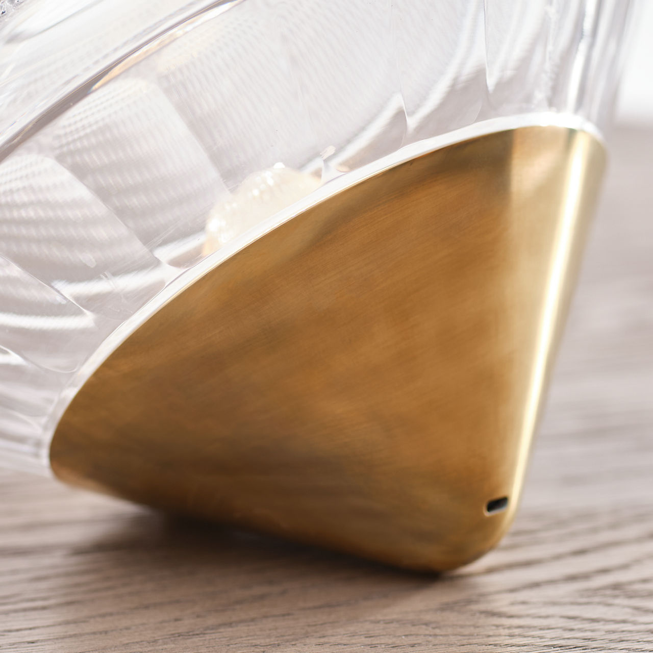Copper Coast 12" Rechargeable Accent Light | Natural Brass | Clear Crystal