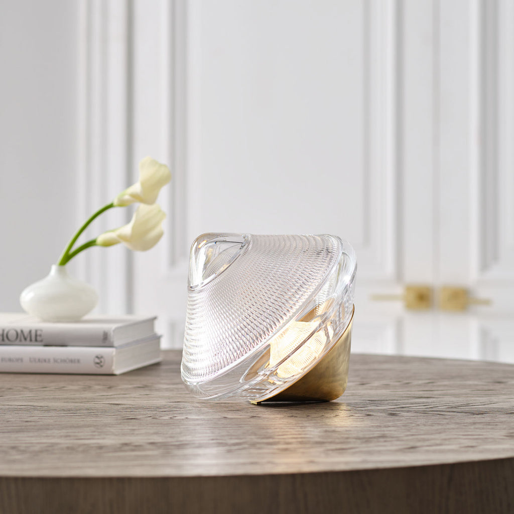 Copper Coast 12" Rechargeable Accent Light | Natural Brass | Clear Crystal