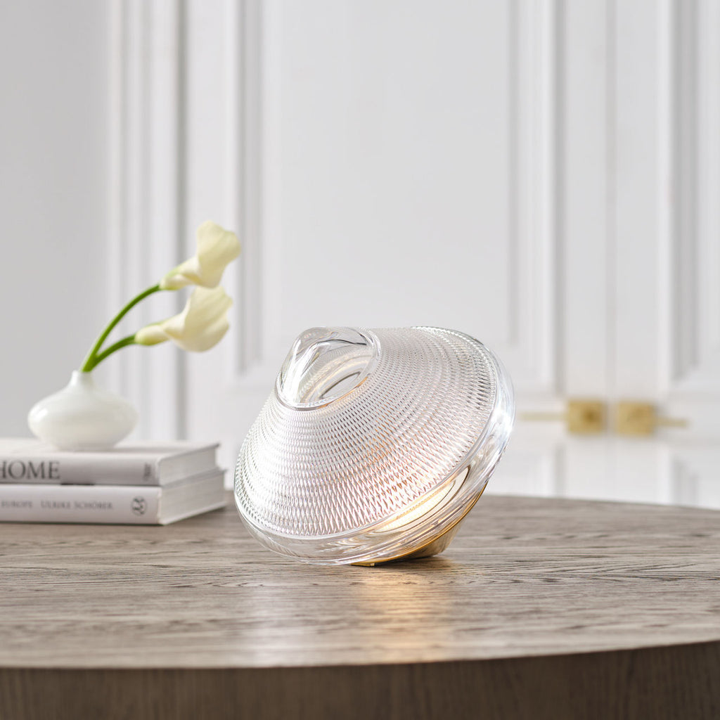 Copper Coast 12" Rechargeable Accent Light | Natural Brass | Clear Crystal