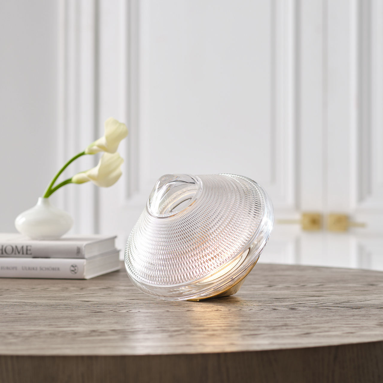 Copper Coast 12" Rechargeable Accent Light | Natural Brass | Clear Crystal