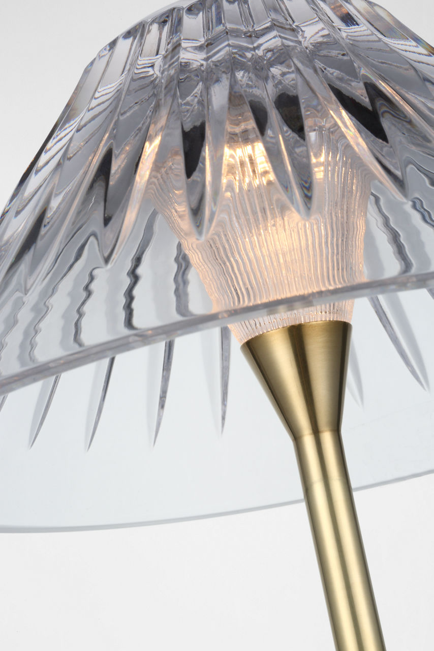 Blaze 55" Floor Lamp | Natural Brass | Clear Crystal