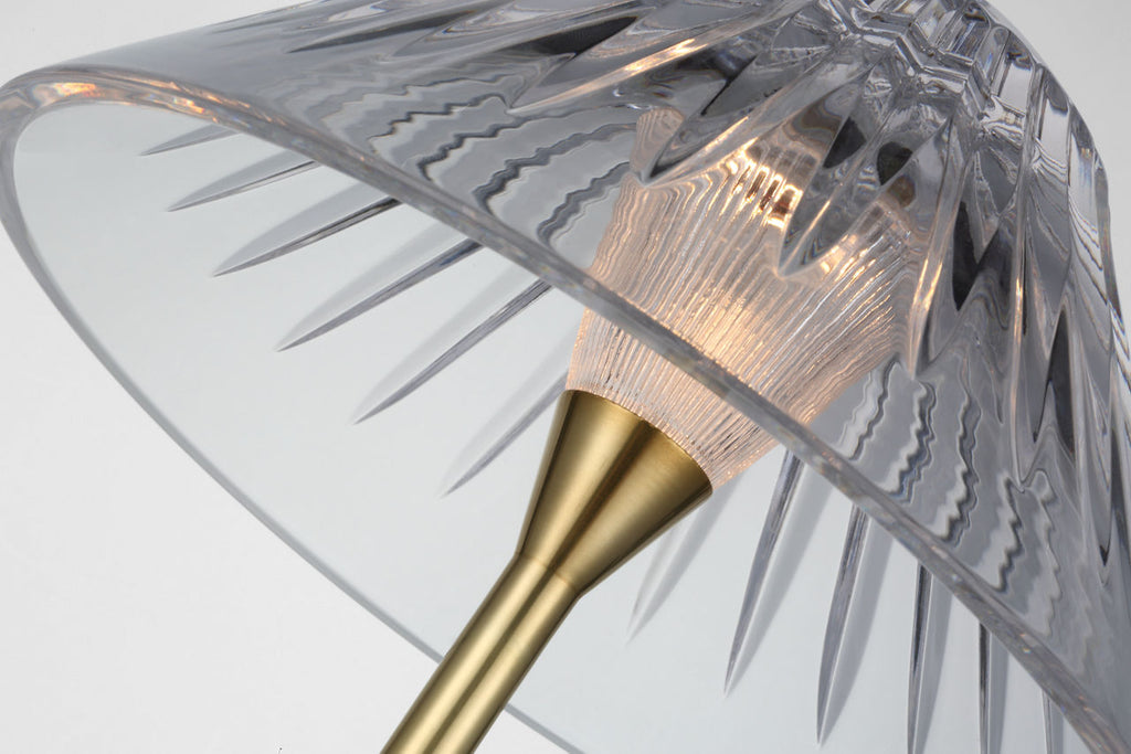 Blaze 55" Floor Lamp | Natural Brass | Clear Crystal