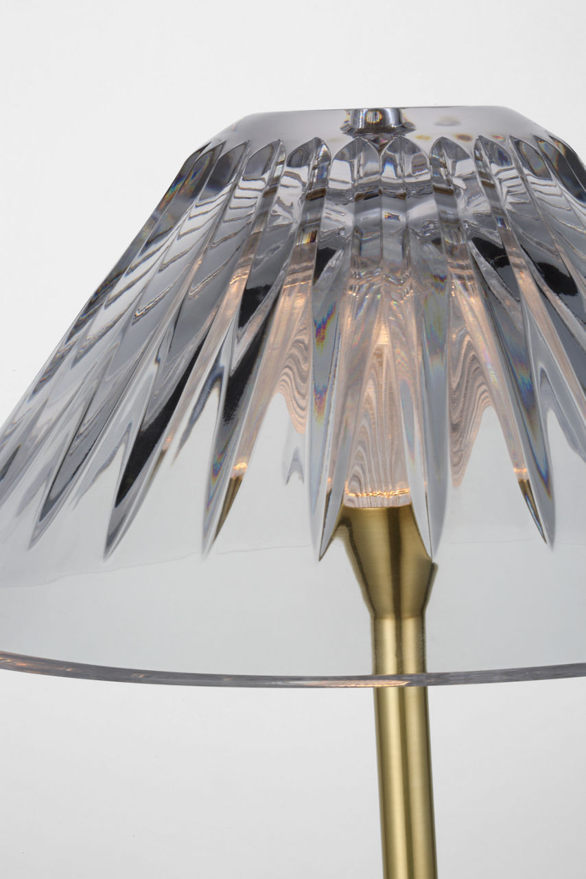Blaze 55" Floor Lamp | Natural Brass | Clear Crystal