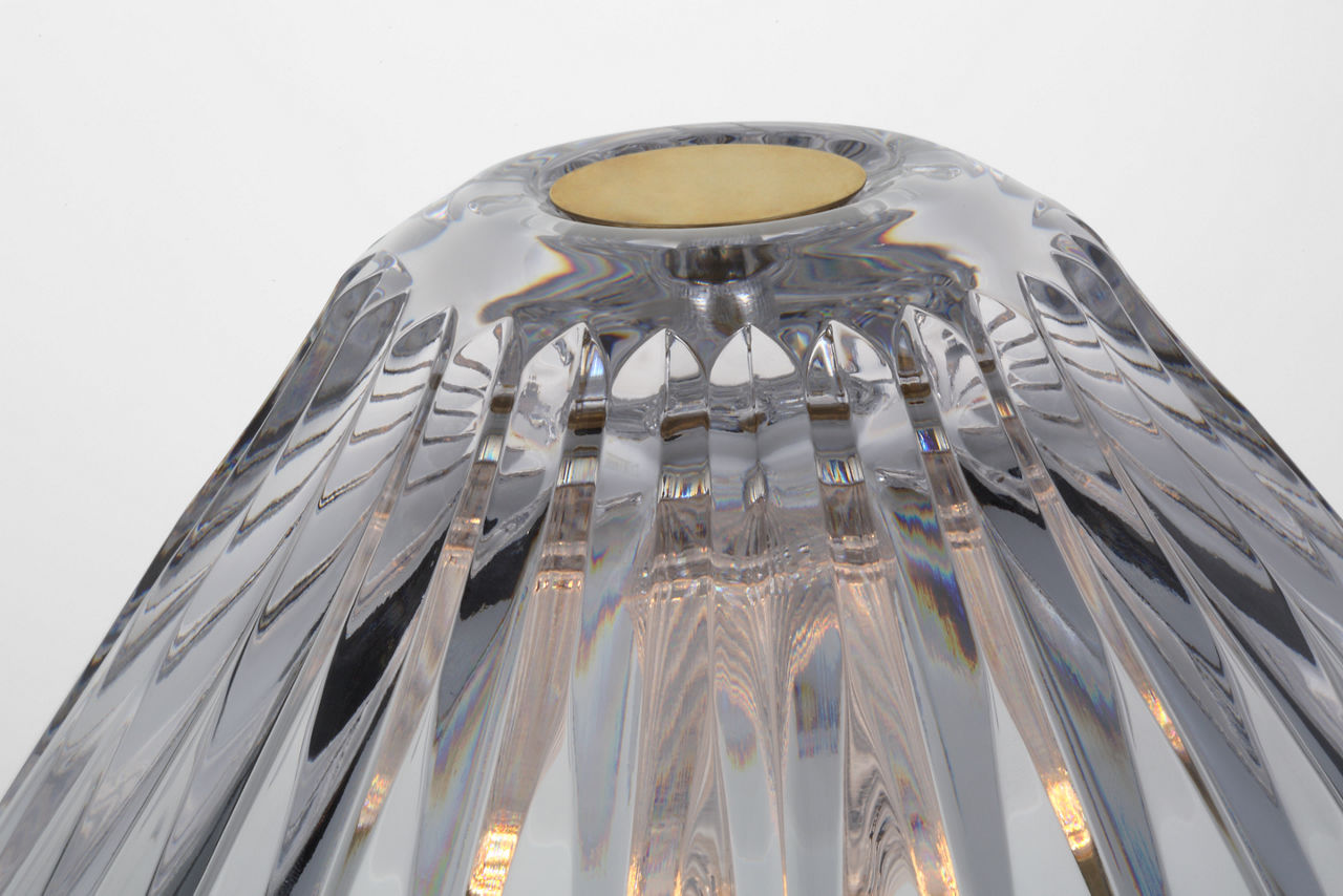 Blaze 55" Floor Lamp | Natural Brass | Clear Crystal