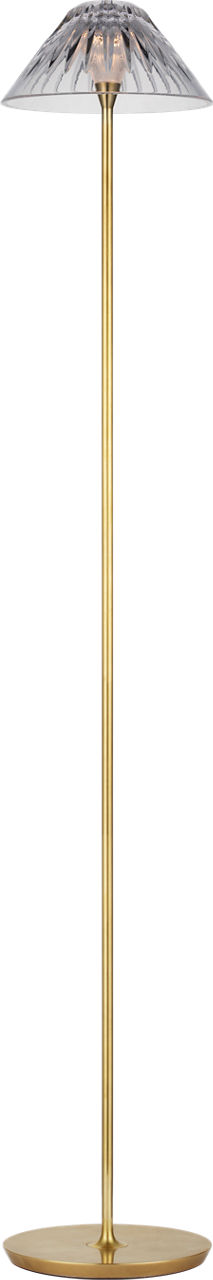 Blaze 55" Floor Lamp | Natural Brass | Clear Crystal