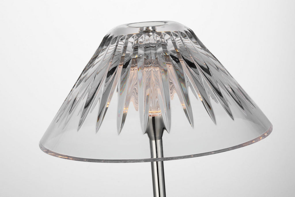 Blaze 55" Floor Lamp | Polished Nickel | Clear Crystal