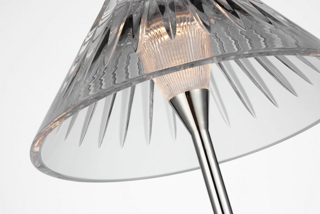 Blaze 55" Floor Lamp | Polished Nickel | Clear Crystal