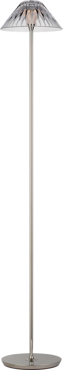 Blaze 55" Floor Lamp | Polished Nickel | Clear Crystal