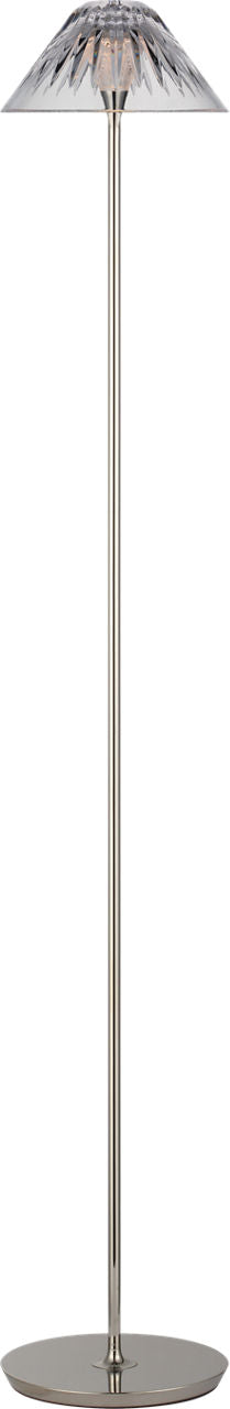 Blaze 55" Floor Lamp | Polished Nickel | Clear Crystal