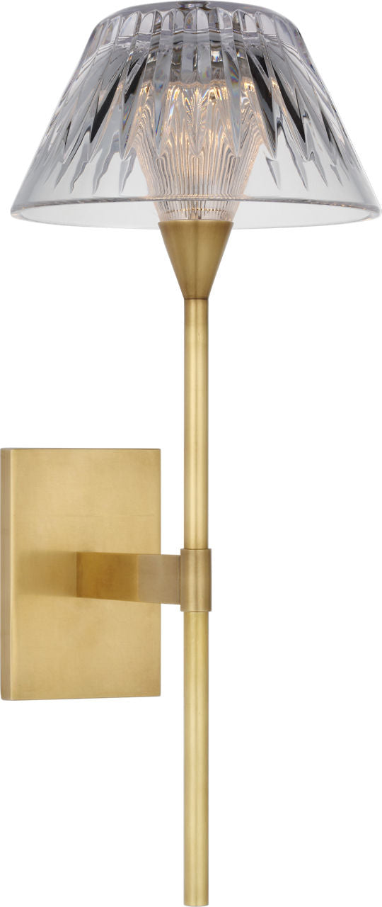 Blaze 14" Sconce | Natural Brass | Clear Crystal