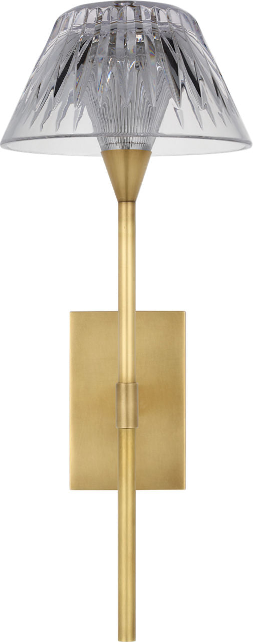 Blaze 14" Sconce | Natural Brass | Clear Crystal