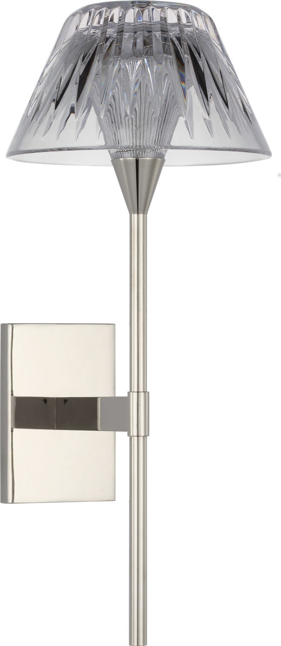Blaze 14" Sconce | Polished Nickel | Clear Crystal