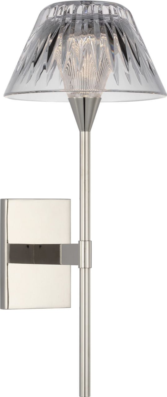 Blaze 14" Sconce | Polished Nickel | Clear Crystal