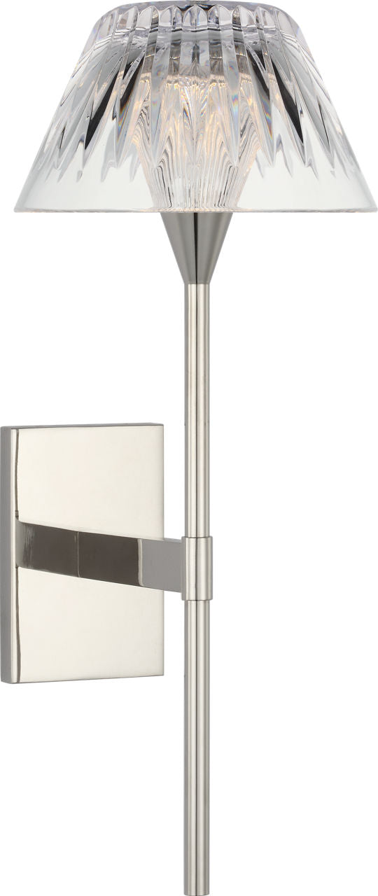 Blaze 14" Sconce | Polished Nickel | Clear Crystal
