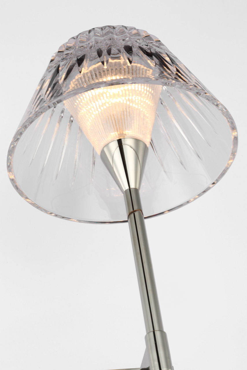 Blaze 14" Sconce | Polished Nickel | Clear Crystal