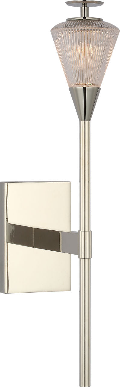 Blaze 14" Sconce | Polished Nickel | Clear Crystal