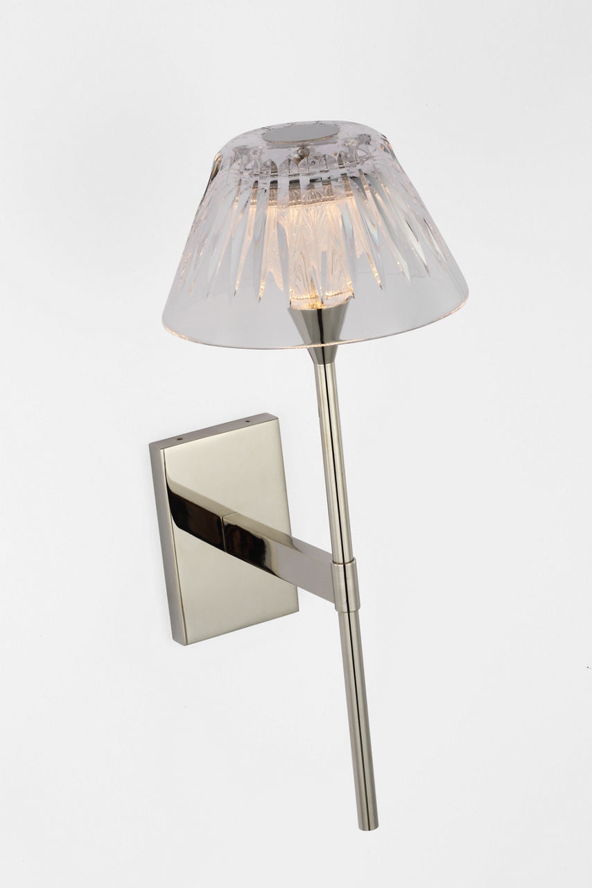 Blaze 14" Sconce | Polished Nickel | Clear Crystal