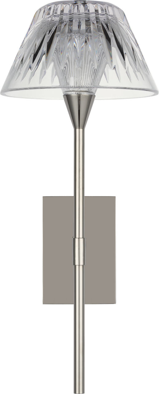 Blaze 14" Sconce | Polished Nickel | Clear Crystal