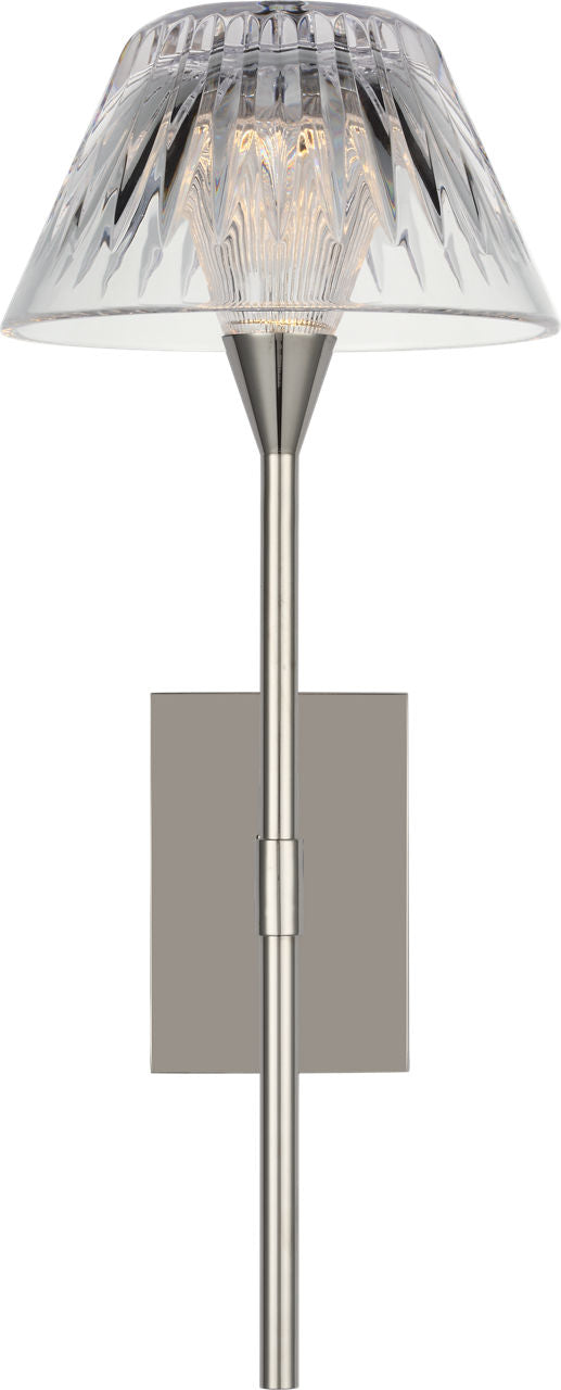 Blaze 14" Sconce | Polished Nickel | Clear Crystal