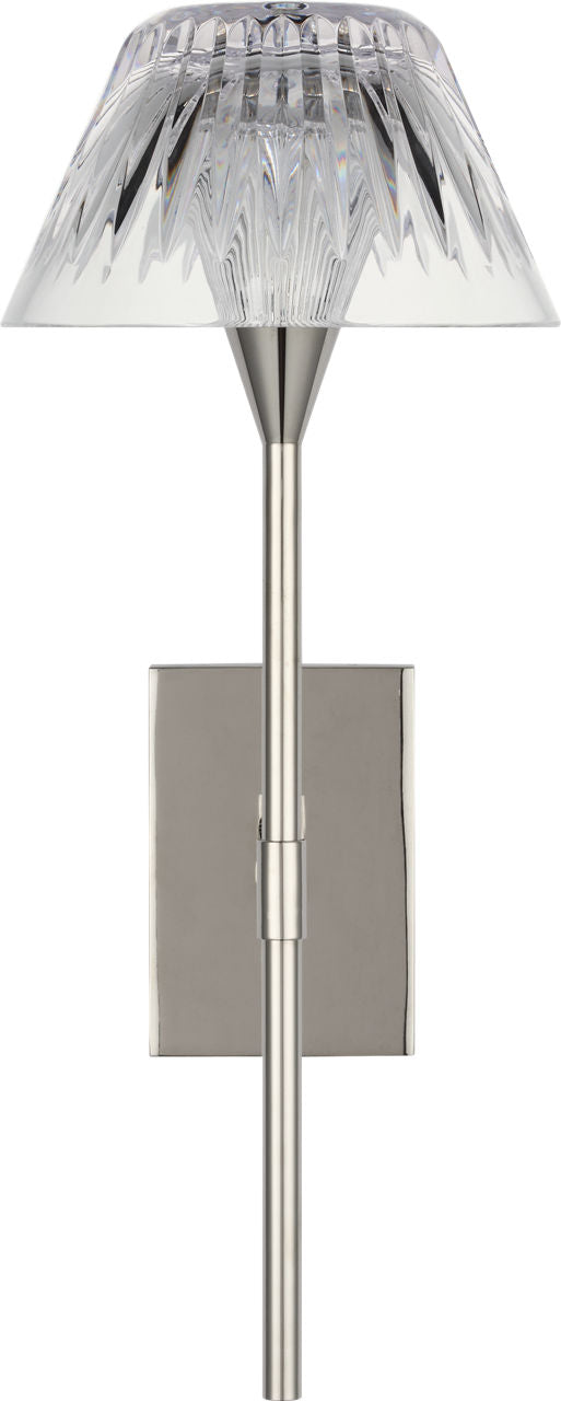 Blaze 14" Sconce | Polished Nickel | Clear Crystal