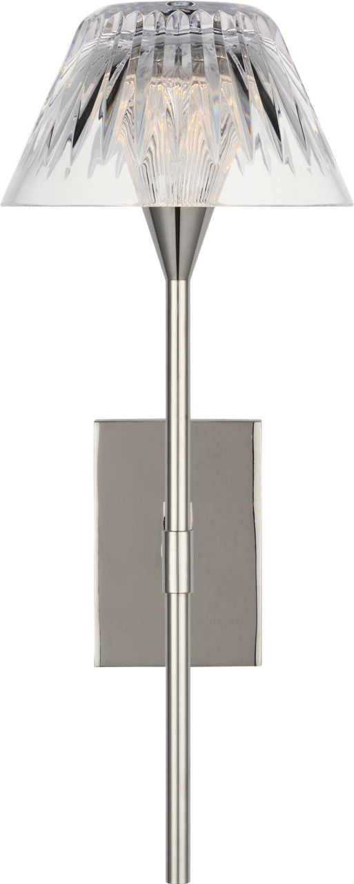 Blaze 14" Sconce | Polished Nickel | Clear Crystal