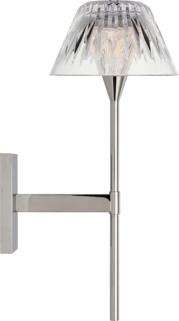 Blaze 14" Sconce | Polished Nickel | Clear Crystal