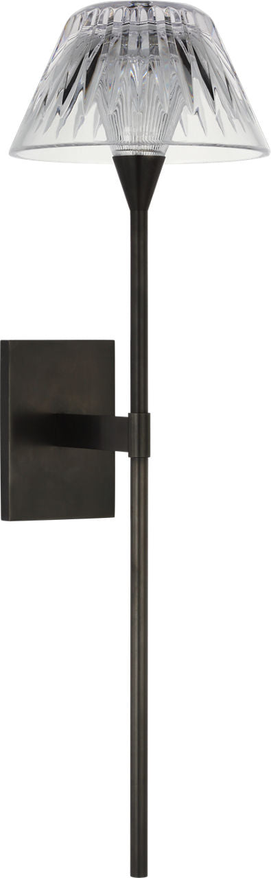 Blaze 19" Tail Sconce | Bronze | Clear Crystal