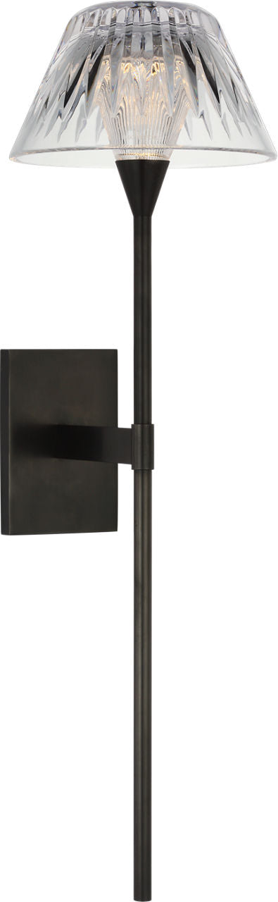 Blaze 19" Tail Sconce | Bronze | Clear Crystal
