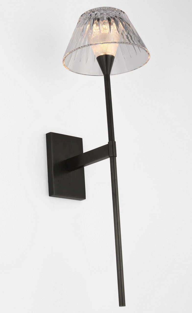 Blaze 19" Tail Sconce | Bronze | Clear Crystal