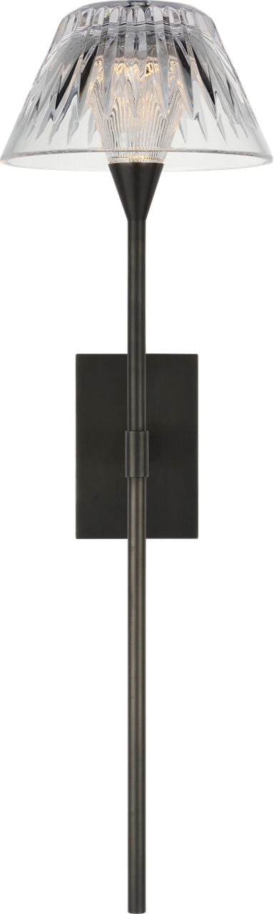 Blaze 19" Tail Sconce | Bronze | Clear Crystal