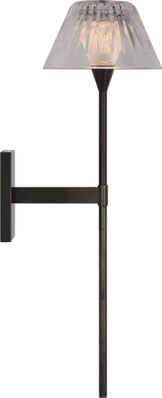 Blaze 19" Tail Sconce | Bronze | Clear Crystal