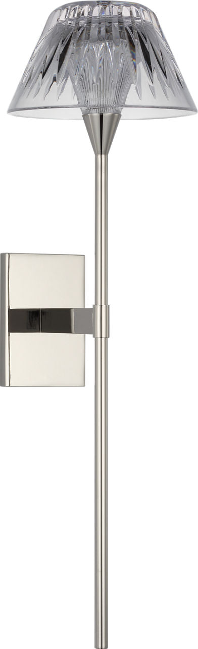Blaze 19" Tail Sconce | Polished Nickel | Clear Crystal