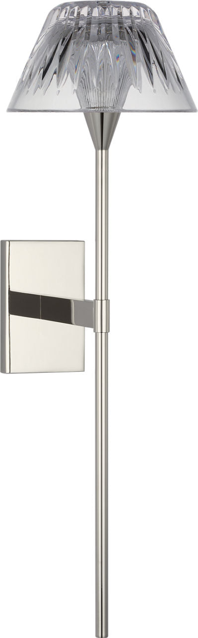 Blaze 19" Tail Sconce | Polished Nickel | Clear Crystal