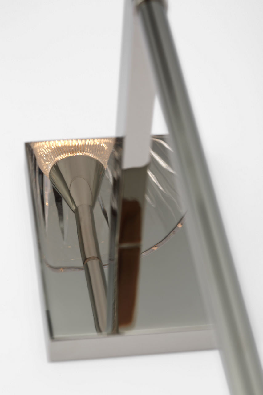 Blaze 19" Tail Sconce | Polished Nickel | Clear Crystal