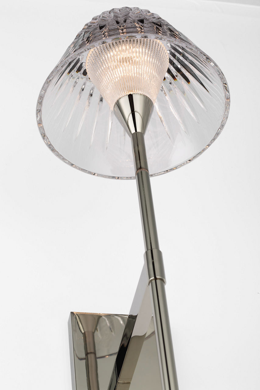 Blaze 19" Tail Sconce | Polished Nickel | Clear Crystal
