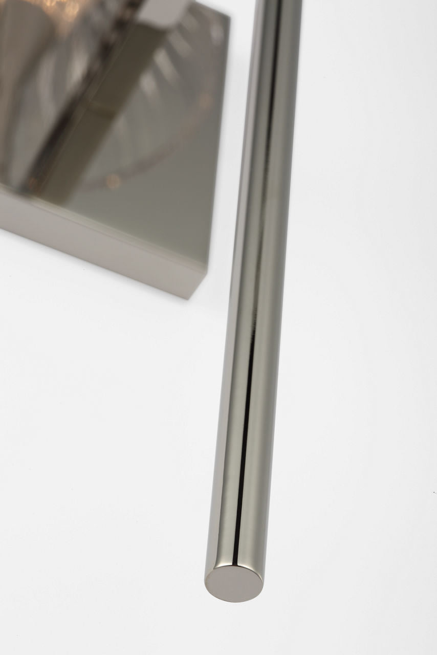 Blaze 19" Tail Sconce | Polished Nickel | Clear Crystal
