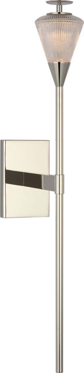 Blaze 19" Tail Sconce | Polished Nickel | Clear Crystal