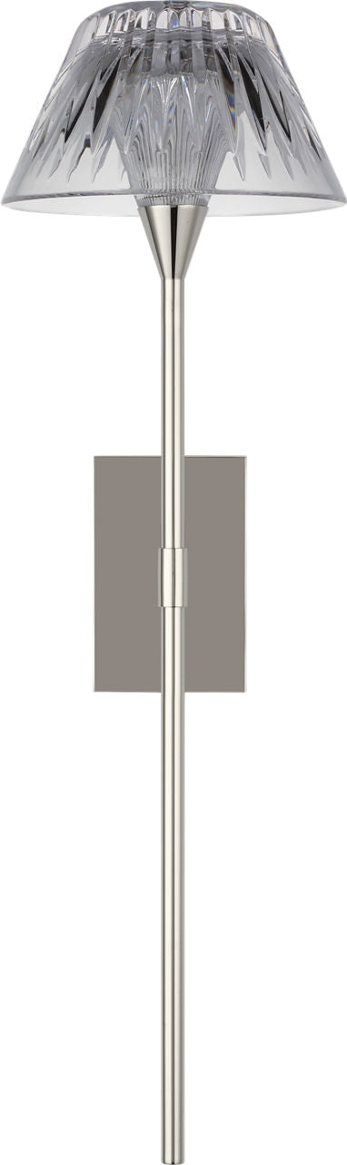 Blaze 19" Tail Sconce | Polished Nickel | Clear Crystal
