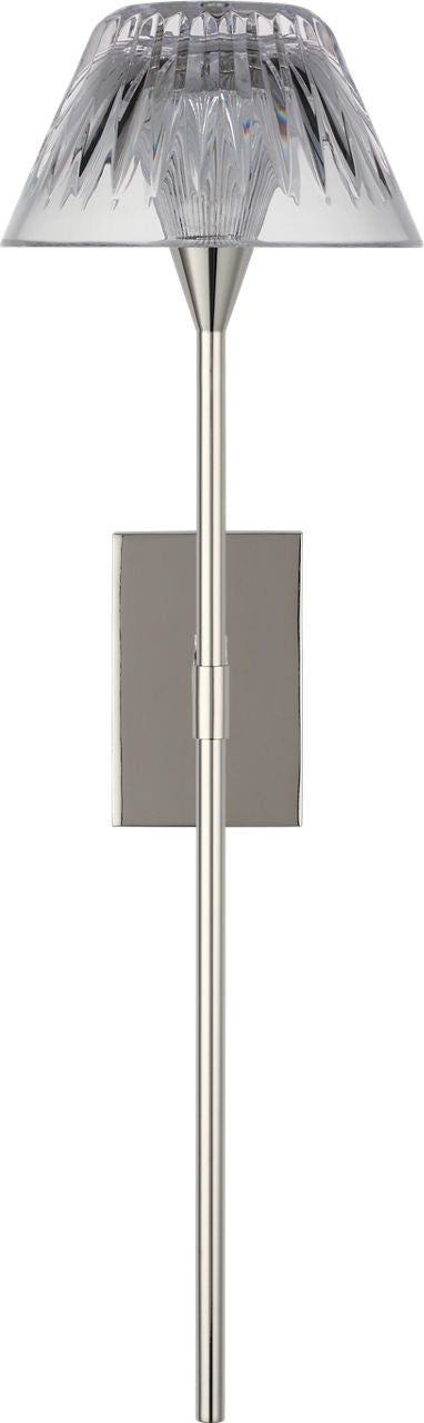 Blaze 19" Tail Sconce | Polished Nickel | Clear Crystal