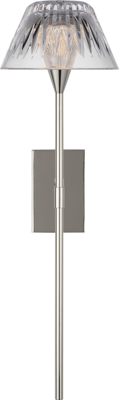 Blaze 19" Tail Sconce | Polished Nickel | Clear Crystal