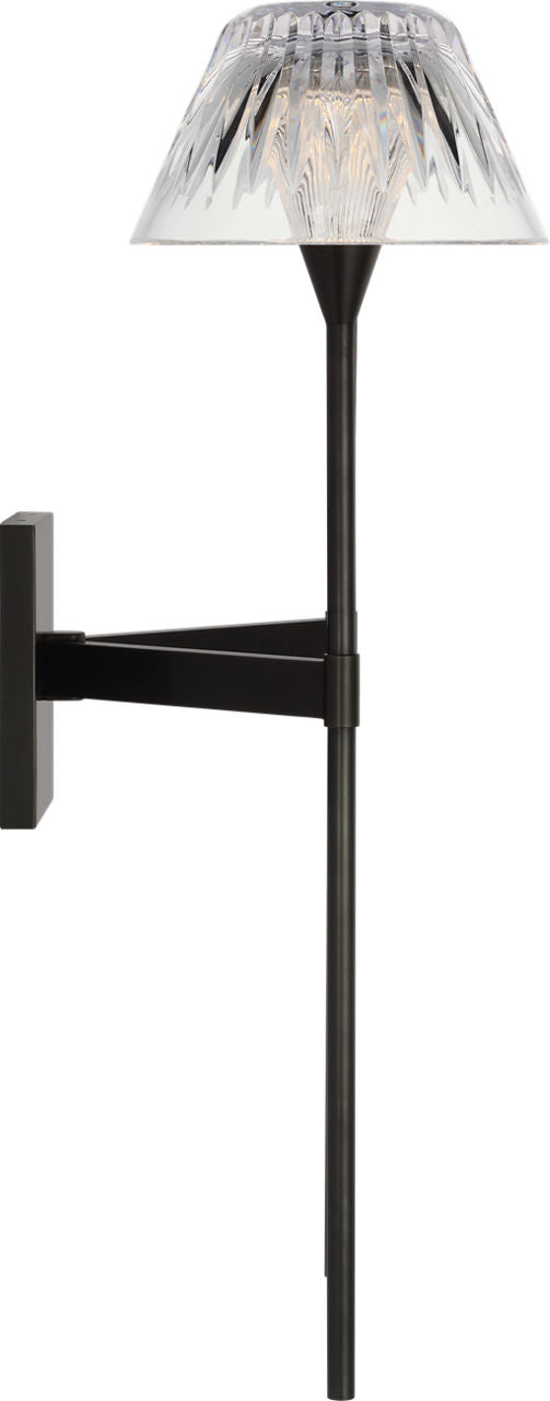 Blaze 19" 2 Light Tail Sconce | Bronze | Clear Crystal
