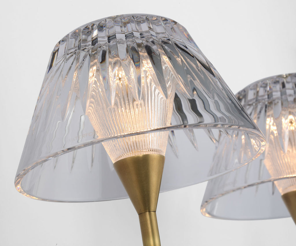 Blaze 19" 2 Light Tail Sconce | Natural Brass | Clear Crystal